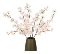 4 Branches Fleurs De Cerisier Artificielles,Fausse Fleur De Sakura 107 Cm,Fleurs Artificielles Réaliste,Rose Fleurs En Soie [IN201]