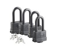 : 4 cadenas à anse XXL avec 2 x 3 clés, IP44