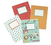 4 cahiers d'exercices de qualité pour enfants DIN A5 | lignés et quadrillés 32 pages - motif cirque - pour commencer l'école pour les élèves de l'école primaire - série numéro 3 - 16 feuilles