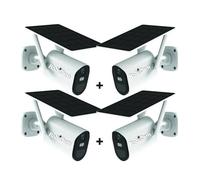 4 caméras solaires, RobiCam, Bullet, Wi-Fi, batterie puissante, panneau solaire, vidéosurveillance sans fil, caméras d'extérieur, autonomie solaire, oui