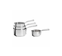 De Buyer - Lot de 4 casseroles en inox MILADY - 14/16/18/20 cm - Fabriquées en France, Sans PFAS, Inox 18/10 Performant et Résistant, Fond Sandwich, Tous Feux + Four, Finition Poli Brillant
