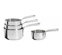 De Buyer - Lot de 4 casseroles en inox MILADY - 14/16/18/20 cm - Fabriquées en France, Sans PFAS, Inox 18/10 Performant et Résistant, Fond Sandwich, Tous Feux + Four, Finition Poli Brillant