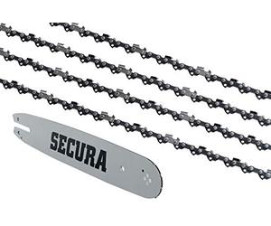 4 chaînes de scie + barre de guidage pour Husqvarna 372 | 60 cm 3/8 84DL 1,5 mm