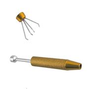 4 Claw Pick Up Tool Stainless Steel Gem Grabber(C) | Secure 4-claw grip, pour ideal for gems and beads, stainless steel build, knurled handle for control