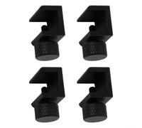 4 Clips Lit Verre Ajustables Aluminium pour ender 3 pour cr10 | Conçu pour verre trempé, maintient ferme, ressort anti-recul, installation rapide, noir mat fini