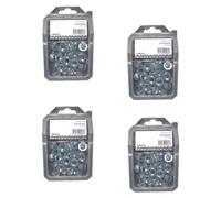 4 Coques de 5 Ecrous Hexagonaux HU M24 mm - 4032 - 8 - Zingué blanc - D-Work