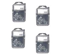 4 Coques de 50 Ecrous à Oreilles Forme Américaine M10 mm - Zingué blanc - D-Work