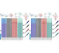 4 Couleurs -16 Pièces- pour recharge stylo 4 couleurs bic - Pointe Moyenne (1,0 mm) (Lot de 2)
