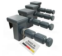 4 crochets de fenêtre avec entretoise 10-27 mm pour décoration sans perçage ni collage (anthracite, M, Standard: 4 crochets de fenêtre avec écarteur)
