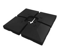 Habitat et Jardin 4 Dalles à Lester pour Gros Parasol déporté - 4 x 3-104 KG - Noir