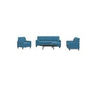 4-delige Loungeset met kussens en bolsters fluweel blauw3278390