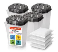 4 déshumidificateurs + 4 recharges de 680 cartouches extra larges et extra puissantes