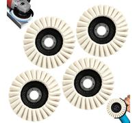 4 disques de polissage de 125 mm x 22 mm en feutre de laine