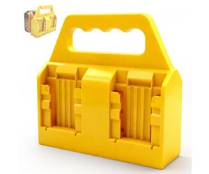 4 Emplacements Portable Support Batteries Compatible avec Dewalt 18V-60V | Outils électriques avec poignées Support Porte Batterie ,pour Travaux en Extérieur, Ateliers,Garages(ABS, Bleu)