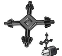 4 en 1 e Mandrin de Perceuse e Mandrin de Perceuse Multifonctionnelle Acier 4 Positions Outil de Perçage Électrique Compatible avec Plupart des Perceuses et Outils Électriques