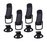 4 Ensemble Loquet à Bascule à Ressort Noir pour Portes et | Fermeture Sécurisée, Usage Domestique ou Industriel, Acier, Ouverture Simple, Style Minimaliste Élégant