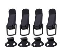 4 Ensemble Loquet à Bascule Robuste Noir avec Vis pour Portes | Fermeture Sécurisée, Usage Domestique et Industriel, Style Minimaliste Élégant, pour Fenêtres et Couvercles