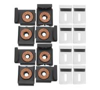 4 Ensembles Clips de Fixation en Acier Inoxydable Noir | Montage Mural pour Miroirs sans Cadre, Diamètre de Trou 5mm, Finition Polie, Usage Humide