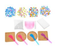 4 Ensembles Kit de Fabrication de Sous-verres en Mosaïque | Garçon et Filles et Adultes, Couleurs Variées, Usage Maison ou Bureau, Fournitures DIY Faciles à Utiliser Couleur Aléatoire