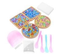 4 Ensembles Kit de Sous-verres Mosaïque Colorés | Verre et Acrylique, Usage Maison ou Bureau, Lot de Sets, Fournitures Artisanales pour Projets DIY Couleur Aléatoire