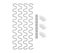 4 Ensembles Ressorts de Meubles pour Canapé, Ancrages en Z | Acier et Fer, Clips de Fixation Inclus, Réparation de Siège pour Canapés Cuir et Fauteuils Inclinables