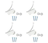 4 Ensembles Rouleau de Porte Coulissante Argenté | Fer et Nylon, Poussée Plus Fluide et Sûre, pour Fenêtres, Portes Coulissantes et Cabinet