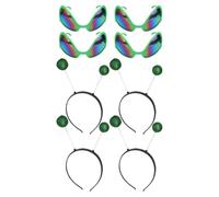 4 Ensembles Serrage-tête Lunettes Soucoupe Vertes en Plastique | Lot de Sets, Diaphragmes Colorés Aléatoires, Léger et Confortable Couleur Aléatoire