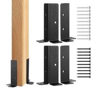 4 Ensembles Supports de Poteaux de Terrasse Réglables, Kit | Ancrage Stable pour Pergola, Garde-corps, Clôture et Boîte aux Lettres, Installation Facile, Usage Polyvalent