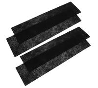 4 Feuilles de Filtre à Air au Charbon Actif pour Climatisation | Fibre Noire Légère, Capture les Particules Fines, pour Entrée de Ventilateur et Filtration Hvac
