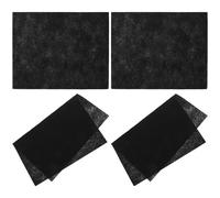 4 Feuilles Filtre à Air au Charbon Actif Réutilisable | Fibre Noire Légère, Découpe Facile, Filtration D'entrée pour Ventilateur et Usage en Air Conditionné