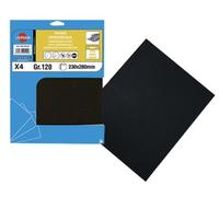 4 FEUILLES TOILE EMERI 230X280 GR 40 - TE.00 - LEMAN