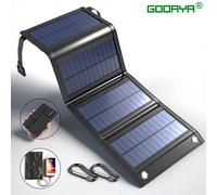4 fois 100 W panneau solaire pliable 20 w/h panneaux solaires portables chargeur rapide USB 5 V DC panneau solaire plein temps alimentation mobile Panneau solaire quadruple