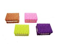 4 Gommes À Sandwich Souples En Caoutchouc Pour Enfants, Fournitures De Papeterie Scolaires Et De Bureau Créatives Et Faciles