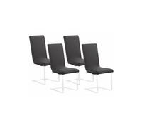 : 4 housses de chaise extensibles et écologiques - Noir