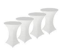 : 4 housses extensibles et écologique pour table haute mange-debout