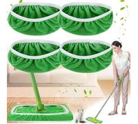 4 Housses Réutilisables Swiffer, Serpillère Absorbante Humide/Sèche, Nettoyage Sol Pratique
