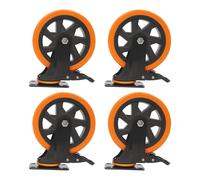 4* Jeu de roulettes industrielles D*W : 15.2*3.2cm Roulettes de transport avec freins Roulettes pour charges lourdes (capacité de stockage de chaque roulette : 100kg)