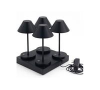 4 lampes de table NAOMI H26cm + base de chargement