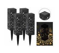 Lunartec Lanternes solaires décoratives 4 pièces à LED blanc chaud