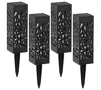 Lunartec Lanternes solaires décoratives 4 pièces à LED blanc chaud