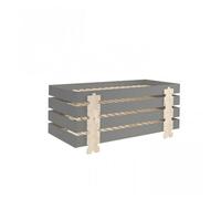 4 Lits Modulo Puzzle Gris Empilables 90x200 L 203,6 X Lg 93,8 X H 27,5 Cm