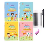 4 Livres Cahier De Pratique Magique Calligraphie Cursive Pour Enfant Vacances Maternelles PRESSE PAPIER