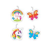 4 Mini bougies - Licorne