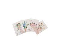 4 mini-cartes de remerciements motif floral pour maitresse / enseignant / Professeur avec enveloppes []