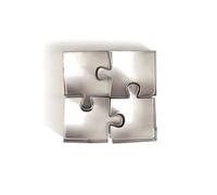 4 mini emporte-pièces inox - Puzzle