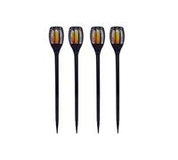 Lumisky Lot de 4 mini torches solaires effet flamme LED blanc chaud 4x MINI MAITY SUN H70cm