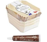 4 Moules Bois Rectangle + 8 Caissettes De Cuisson + 1 Stylo Chocolat Offert