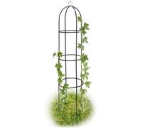 4 obélisques en métal revêtu de 190 cm, tuteurs de jardin résistants aux intempéries pour roses et fleurs, vert