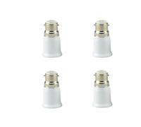 4 Pack Adaptateur E27 B22, Convertisseur D'ampoule, Adaptateur Baïonnette Douille À Vis, Adaptateur D'ampoule, Adaptateur Pour Ventilateur De Plafond, Résistant À La Chaleur, Compatible Avec