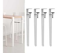 4 Pack Jambes De Table Lourdes Pas De Pince De Forage Sur La Conception Pour 0,8-2 Dans Les Bureaux Épais Rouilleurs Résistants Aux Jambes De Bureau En Acier Prise En Charge Stable Réglable Pour La Co